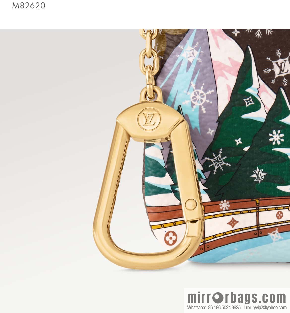 [Boutique‑grade] M82620 Christmas model, key bag wallet series, key bag 2023 Christmas M62650 82620 silk screen