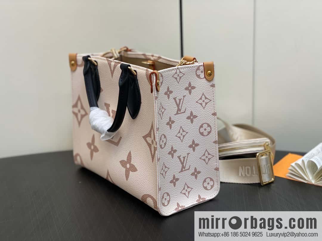 [Boutique‑grade] M24533 white flower, square bag series, this OnTheGo small handbag.