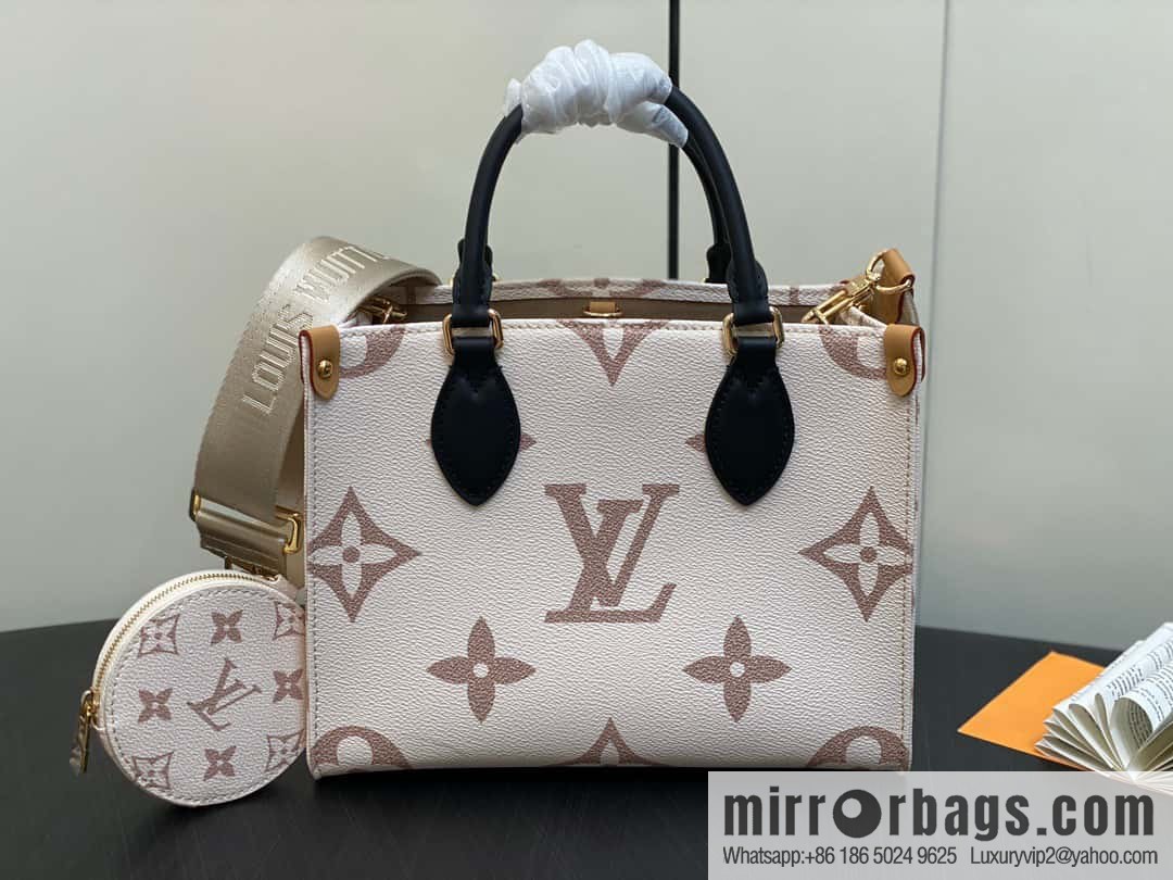 [Boutique‑grade] M24533 white flower, square bag series, this OnTheGo small handbag.