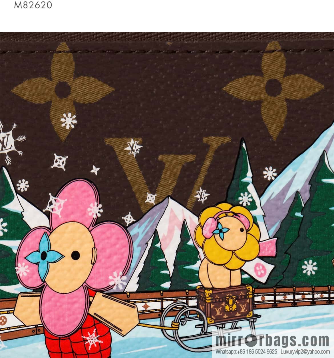 [Boutique‑grade] M82620 Christmas model, key bag wallet series, key bag 2023 Christmas M62650 82620 silk screen