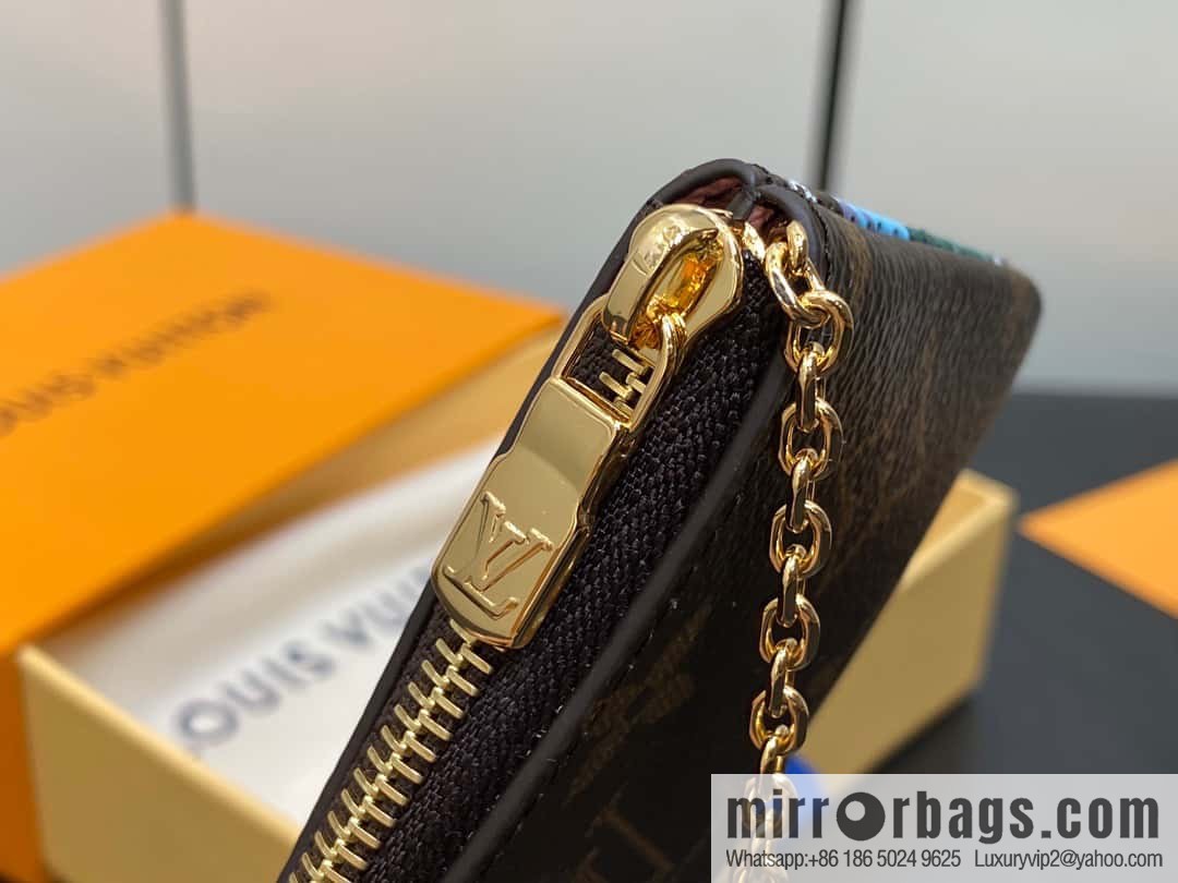[Boutique‑grade] M82620 Christmas model, key bag wallet series, key bag 2023 Christmas M62650 82620 silk screen
