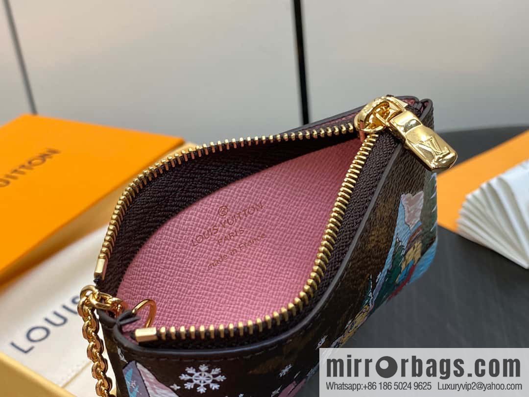 [Boutique‑grade] M82620 Christmas model, key bag wallet series, key bag 2023 Christmas M62650 82620 silk screen