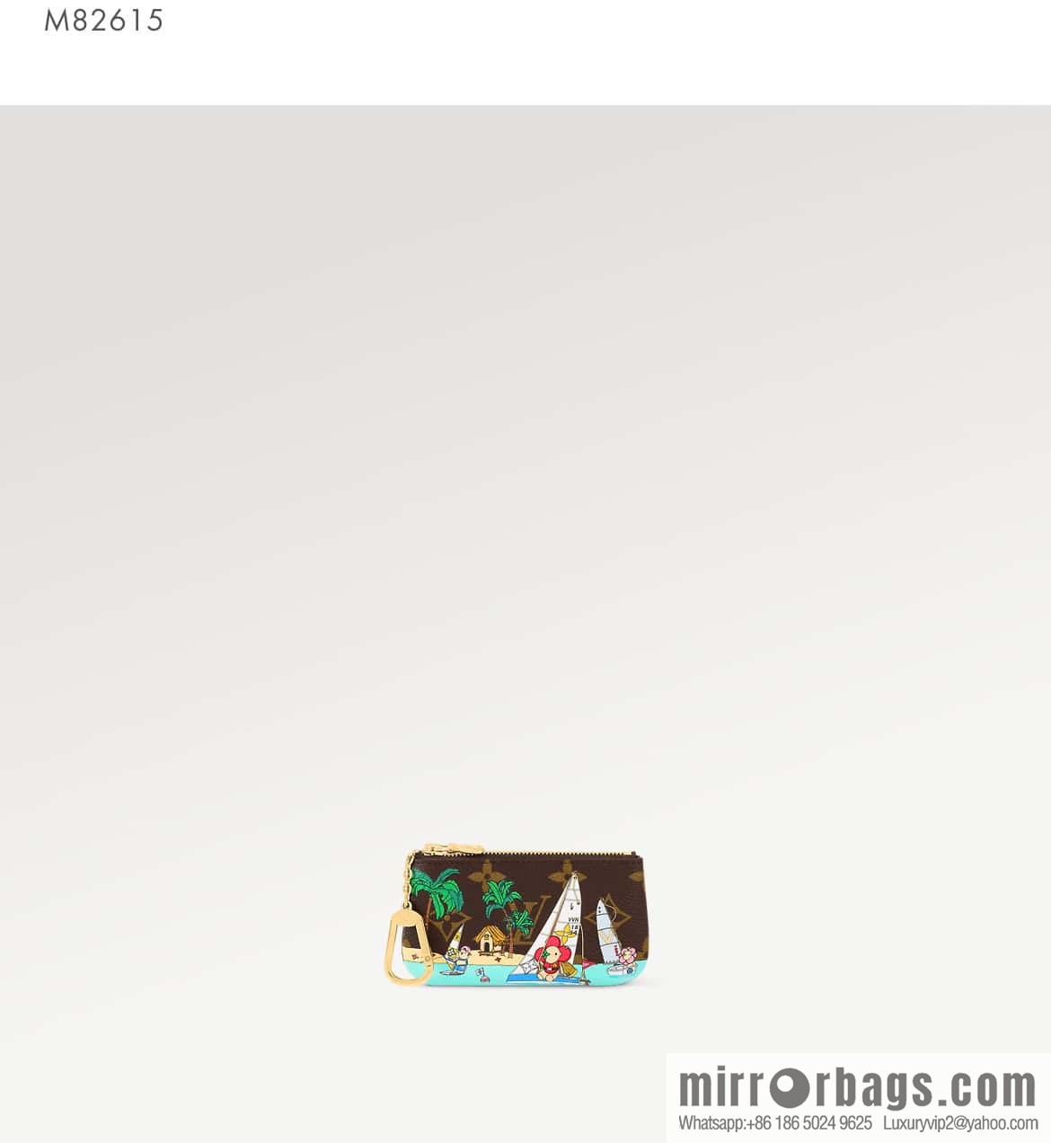 [Boutique‑grade] M82615 Christmas model, key bag wallet series, key bag 2023 Christmas M62650 82620 silk screen key bag