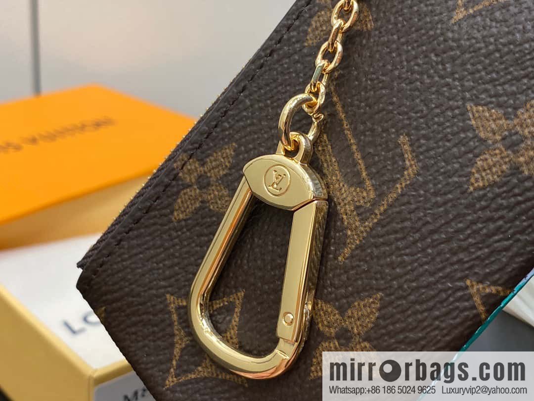 [Boutique‑grade] M82615 Christmas model, key bag wallet series, key bag 2023 Christmas M62650 82620 silk screen key bag