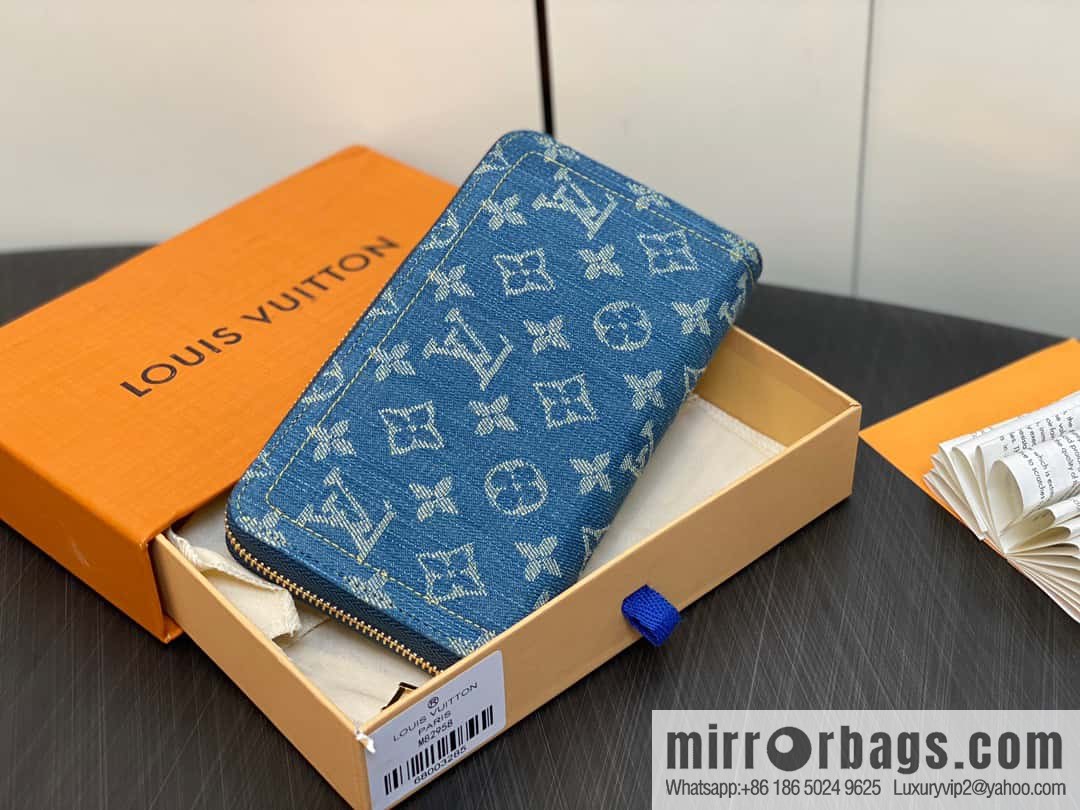[Premium‑quality] M82958 blue denim, single zipper wallet series Zippy zipper wallet