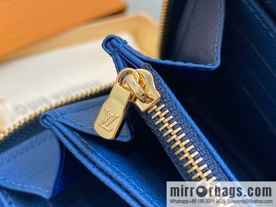 [Premium‑quality] M82958 blue denim, single zipper wallet series Zippy zipper wallet