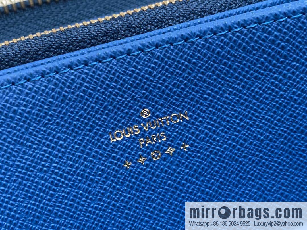 [Premium‑quality] M82958 blue denim, single zipper wallet series Zippy zipper wallet
