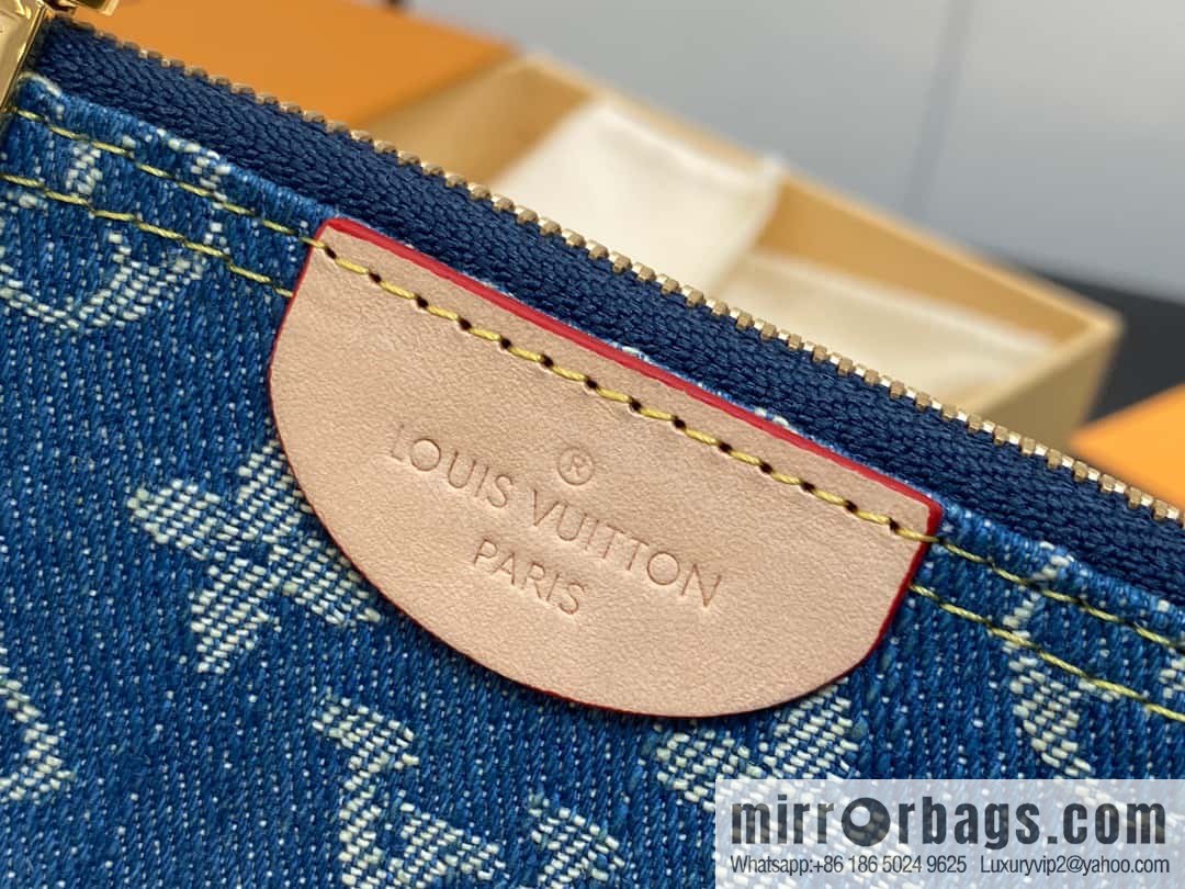 [Premium‑quality] M82961 blue denim, key bag wallet series zipper zero wallet