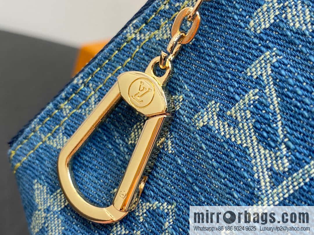 [Premium‑quality] M82961 blue denim, key bag wallet series zipper zero wallet
