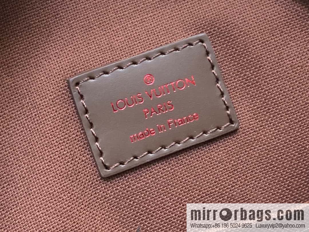[Boutique‑grade] N51125 coffee grid, medieval men's bag messenger bag series, medieval messenger bag