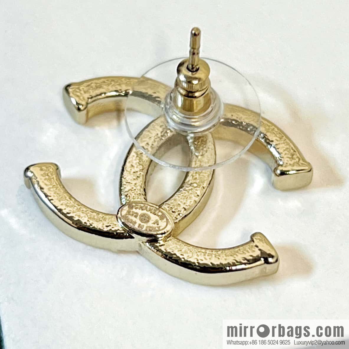 ☀️New ☑️ Chanel C1 double c diamond stud earrings ☀️