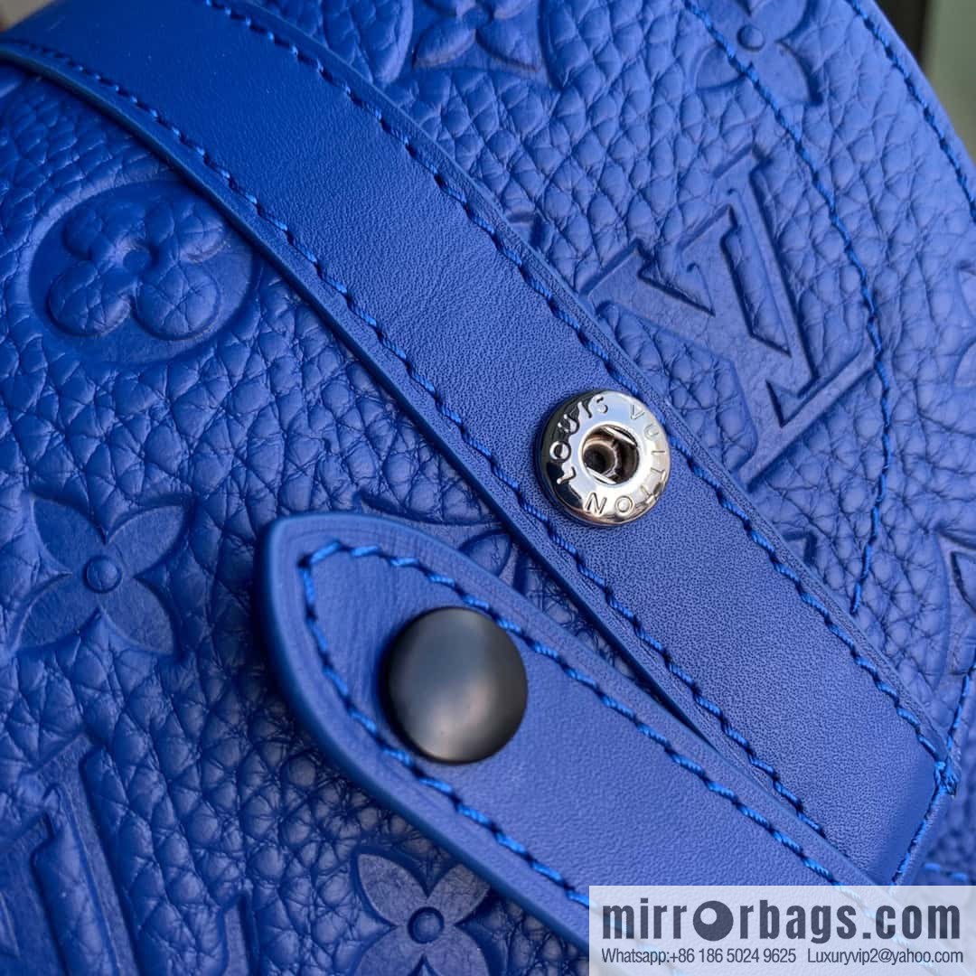M21389 blue, full leather backpack series, the new CHRISTOPHER small backpack of the season