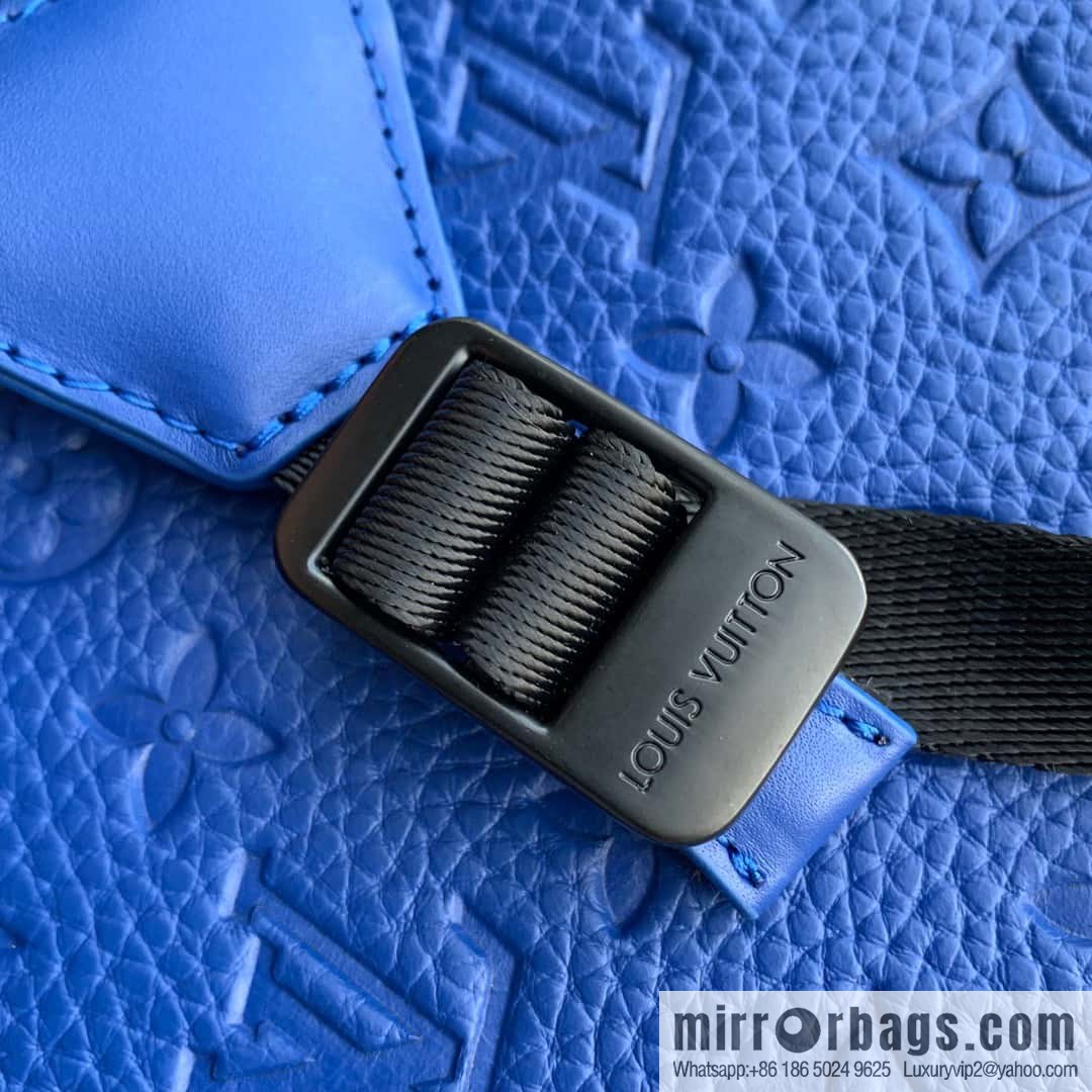 M21389 blue, full leather backpack series, the new CHRISTOPHER small backpack of the season
