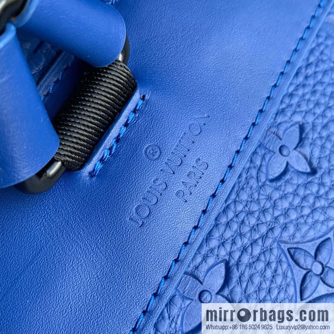 M21389 blue, full leather backpack series, the new CHRISTOPHER small backpack of the season