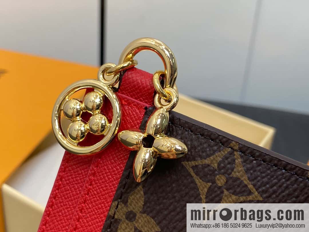 [Boutique‑grade] M82739 monogram red card holder wallet series LV CHARMS card holder