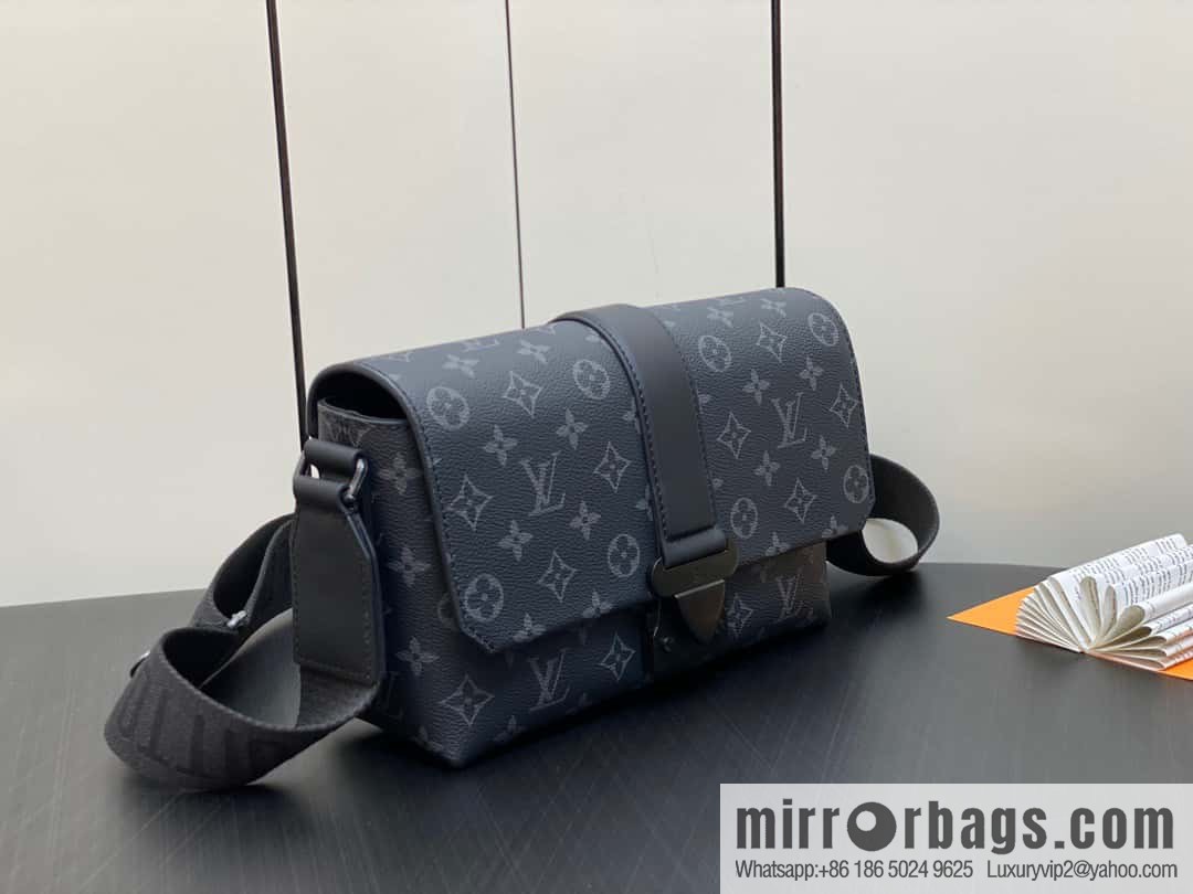 [Boutique‑grade] M46794 black flower, men's bag messenger bag series S-Cape messenger bag
