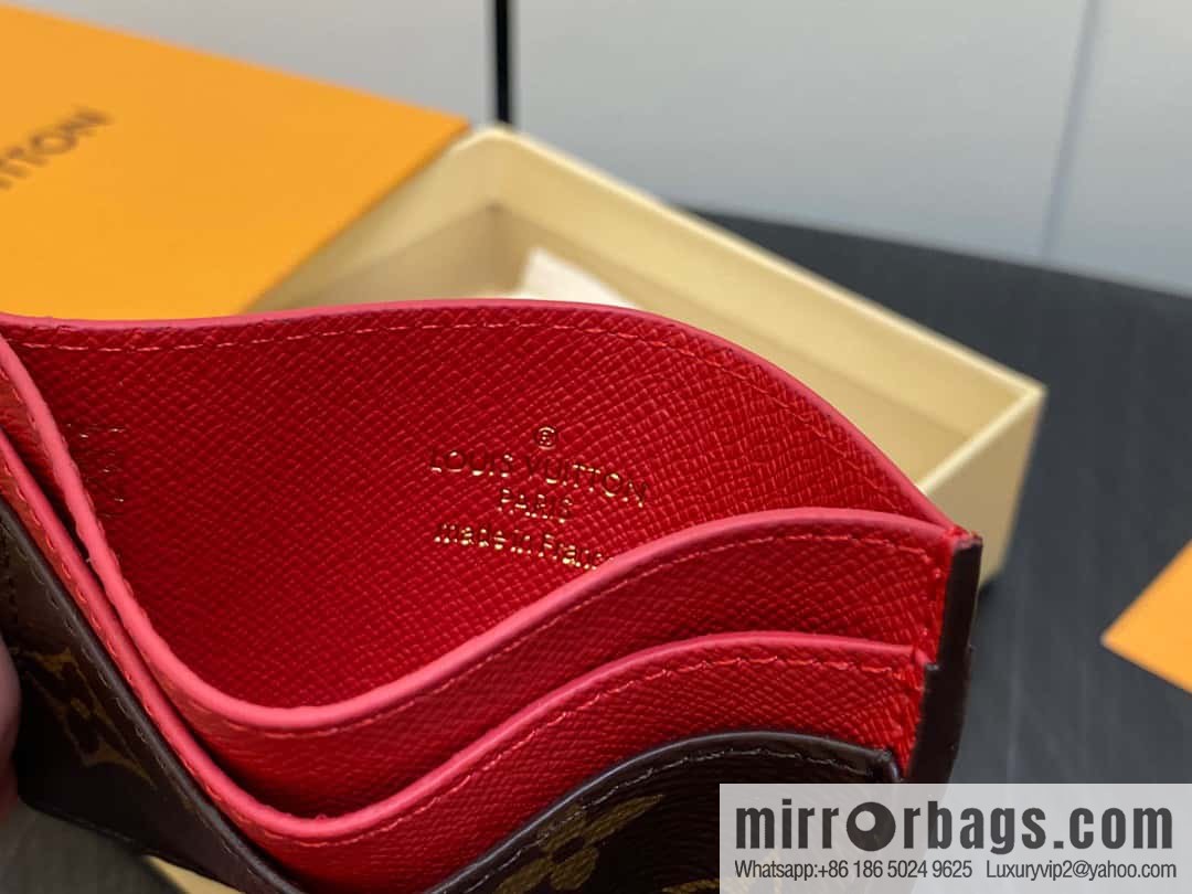 [Boutique‑grade] M82739 monogram red card holder wallet series LV CHARMS card holder