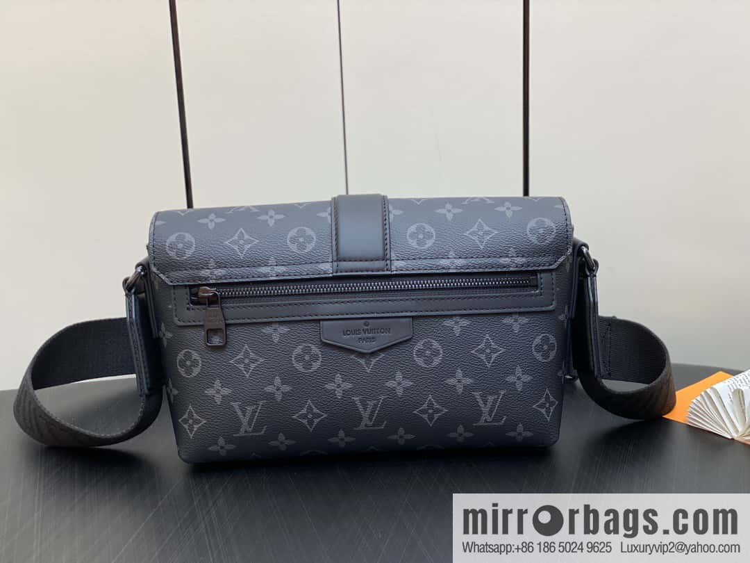 [Boutique‑grade] M46794 black flower, men's bag messenger bag series S-Cape messenger bag