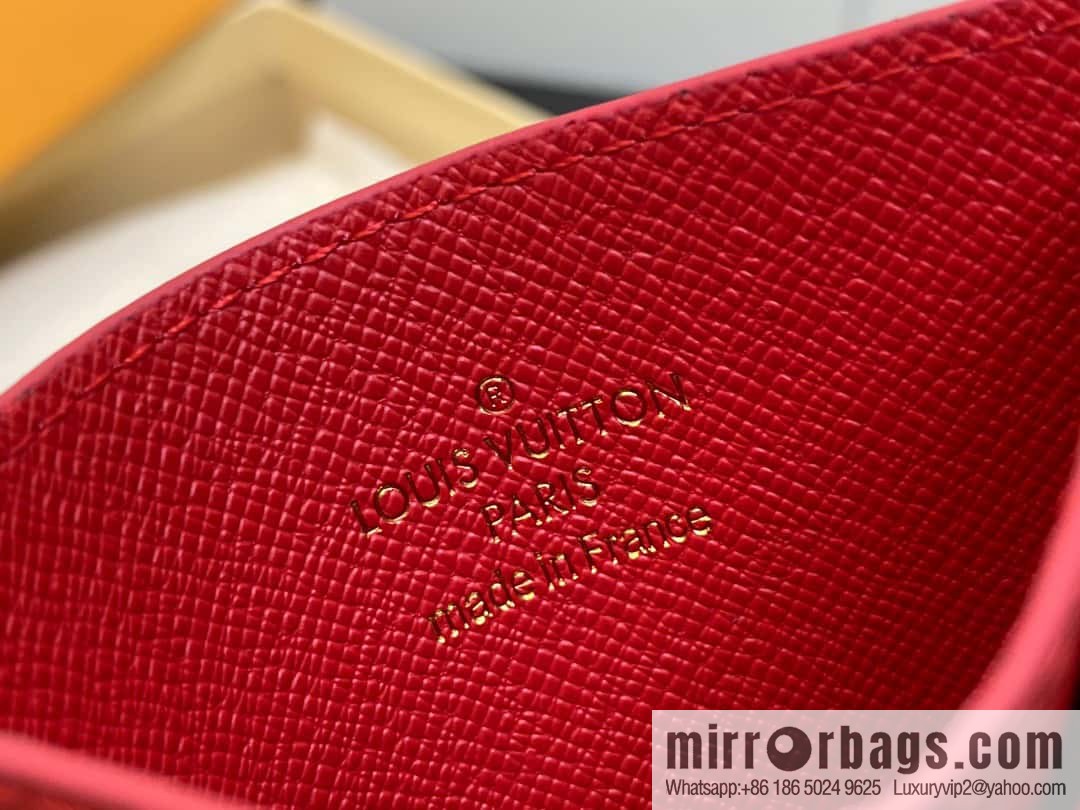 [Boutique‑grade] M82739 monogram red card holder wallet series LV CHARMS card holder