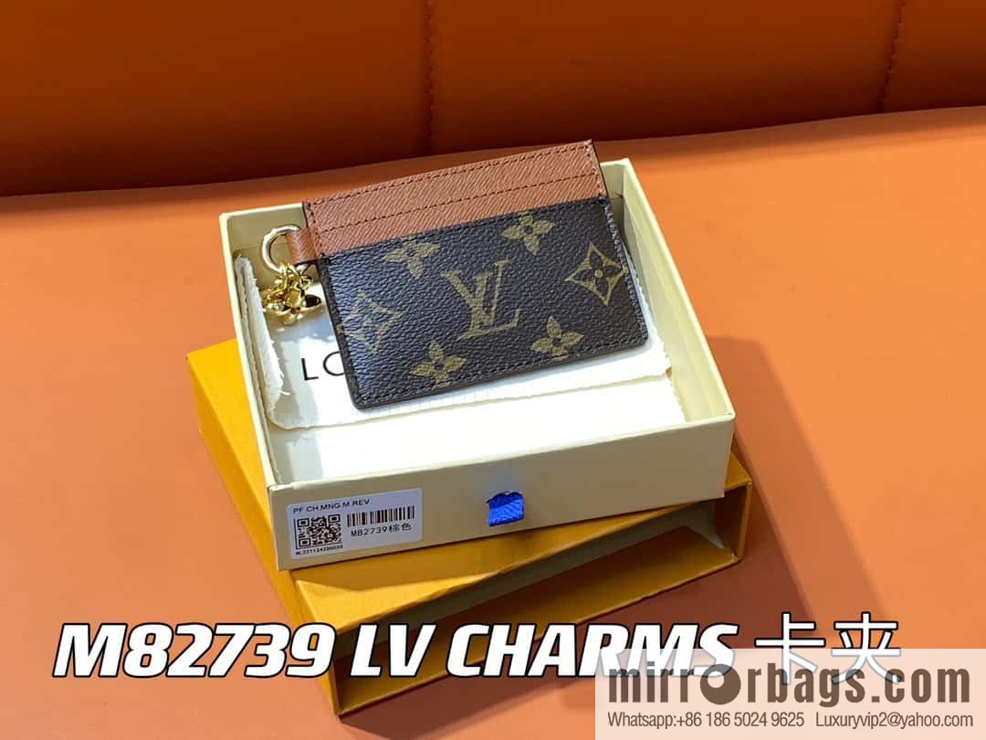 [Boutique‑grade] M82739 monogram brown card holder wallet series LV CHARMS card holder