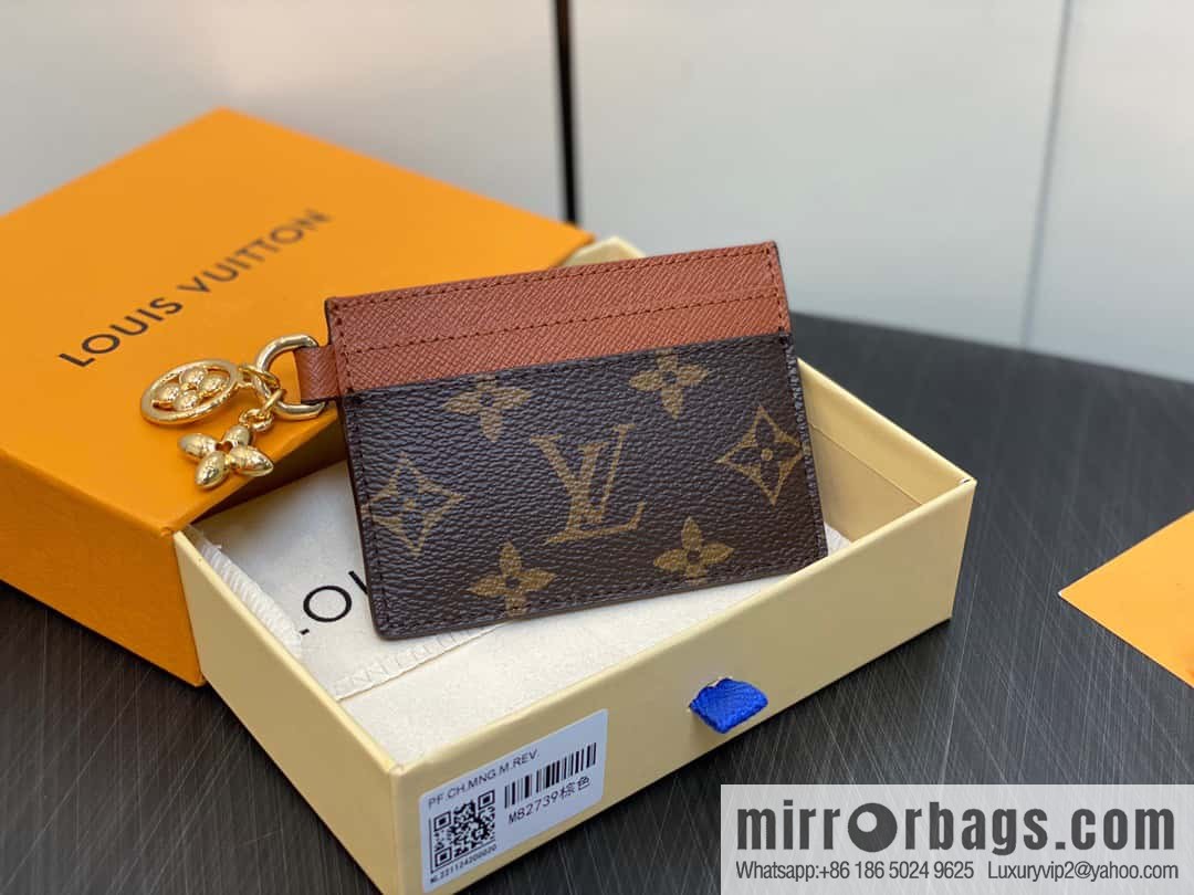 [Boutique‑grade] M82739 monogram brown card holder wallet series LV CHARMS card holder