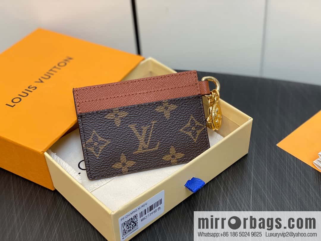 [Boutique‑grade] M82739 monogram brown card holder wallet series LV CHARMS card holder