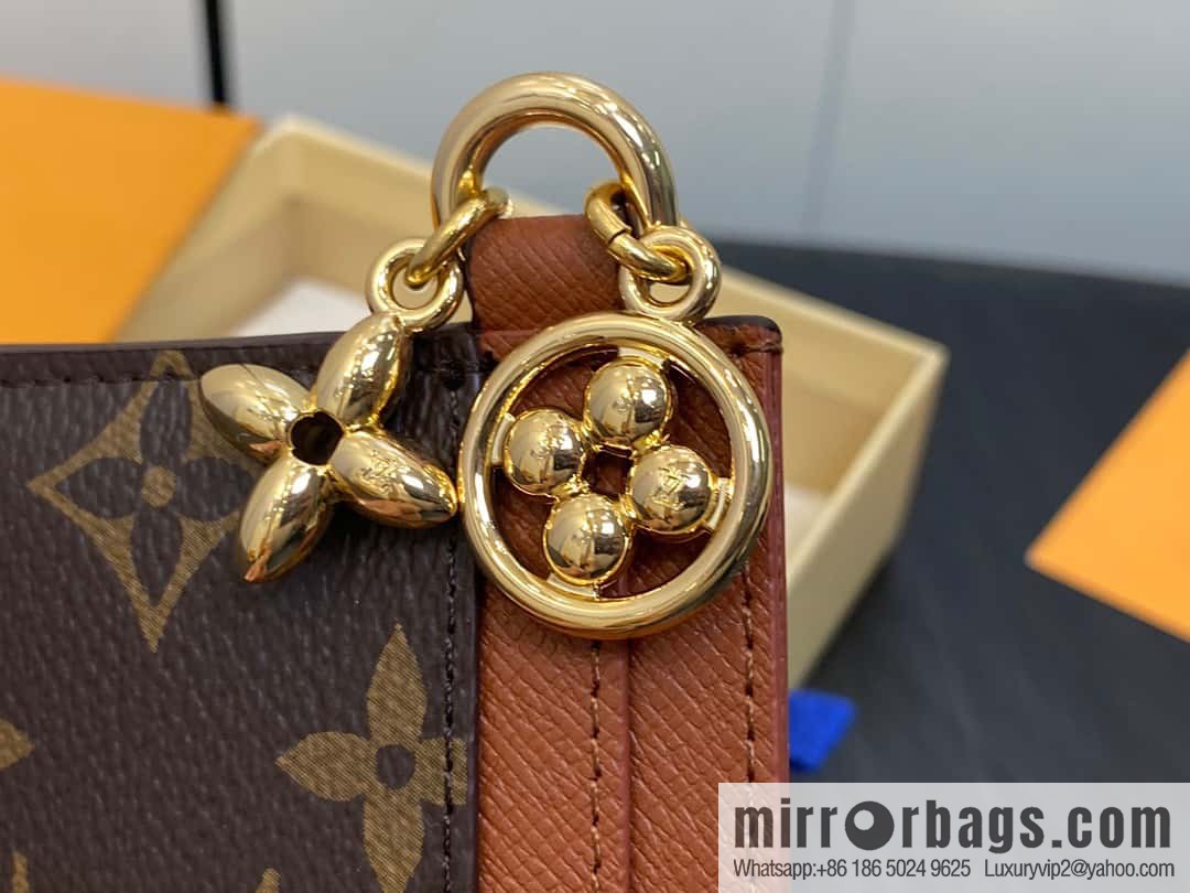 [Boutique‑grade] M82739 monogram brown card holder wallet series LV CHARMS card holder