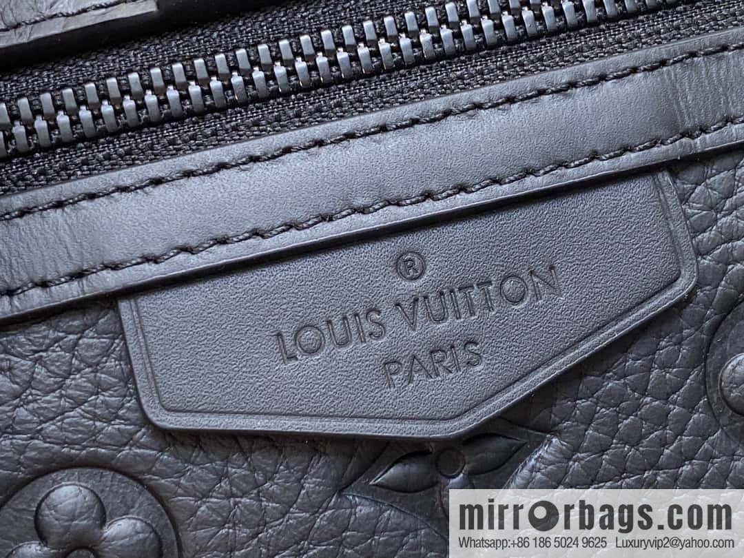 [Premium‑quality] M23471 black full leather men's bag messenger bag series S-Cape messenger bag