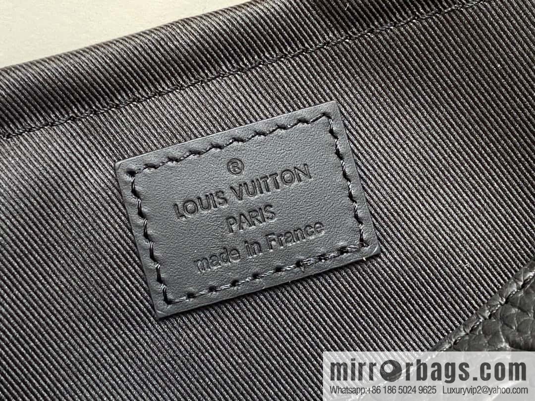 [Premium‑quality] M23471 black full leather men's bag messenger bag series S-Cape messenger bag