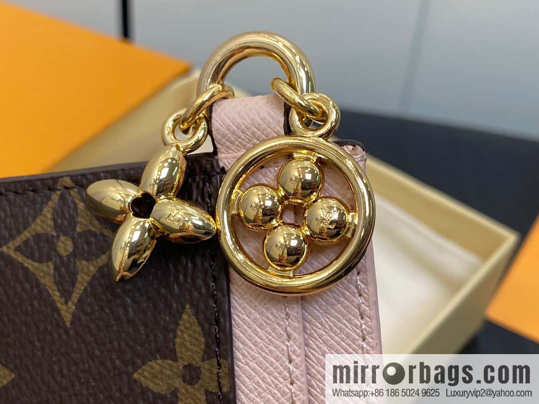 [Boutique‑grade] M82739 presbyopia pink card holder wallet series LV CHARMS card holder