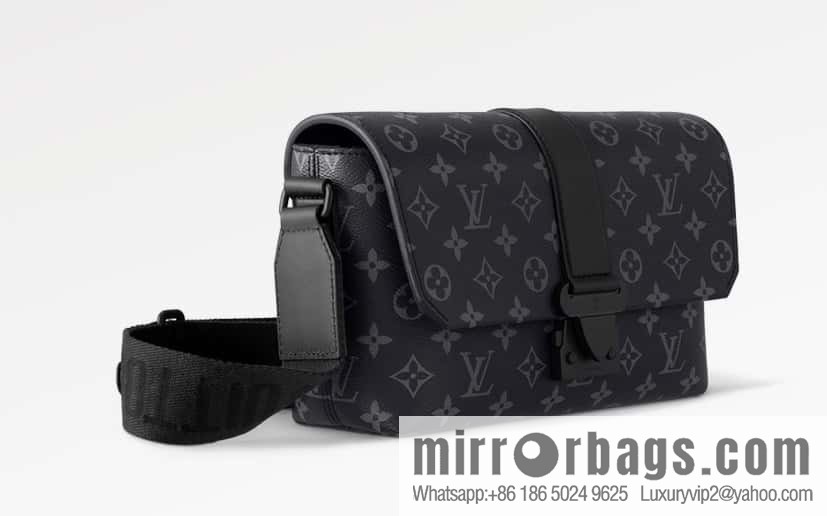 [Boutique‑grade] M46794 black flower, men's bag messenger bag series S-Cape messenger bag
