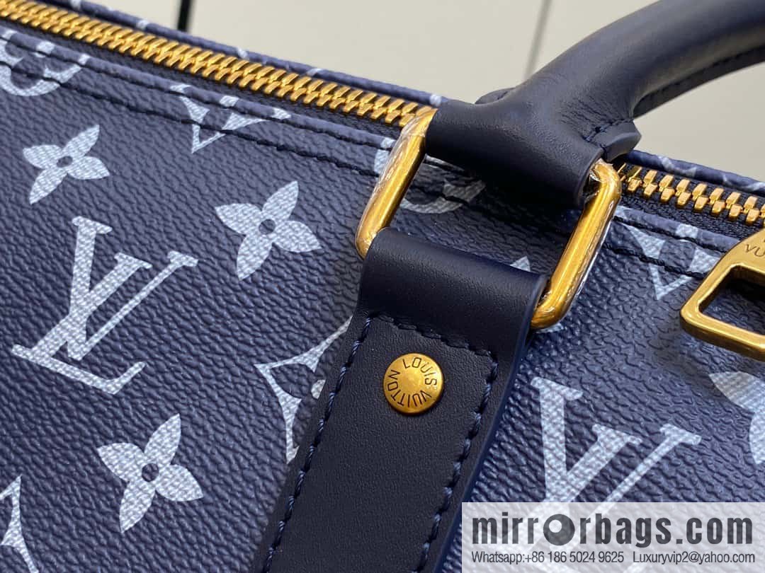 [Boutique‑grade] M23773 blue flame, men's bag pillow bag series KEEPALL 50 travel bag