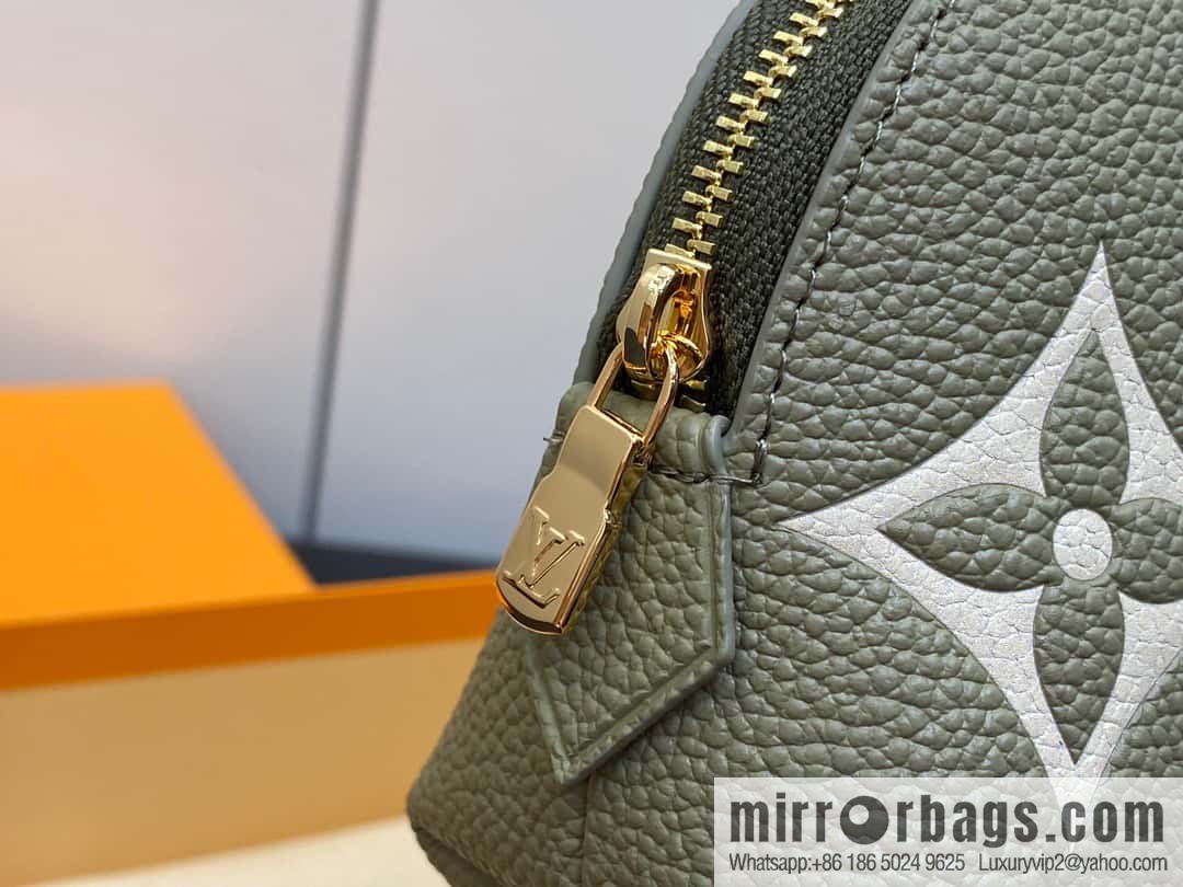 [Premium‑quality] M82493 grass green silk screen, full leather pouch clutch bag series By The Pool pouch