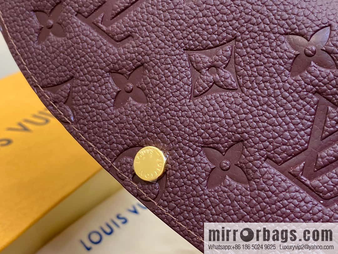 [Premium‑quality] M82451 fuchsia, full leather flip wallet series Emily Wallett wallet