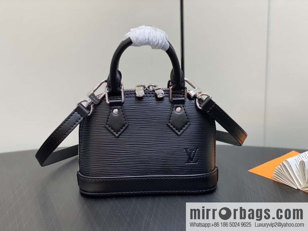 [Premium‑quality] M81945 black epi shell bag series NANO ALMA handbag M82411 Nano Alma handbag