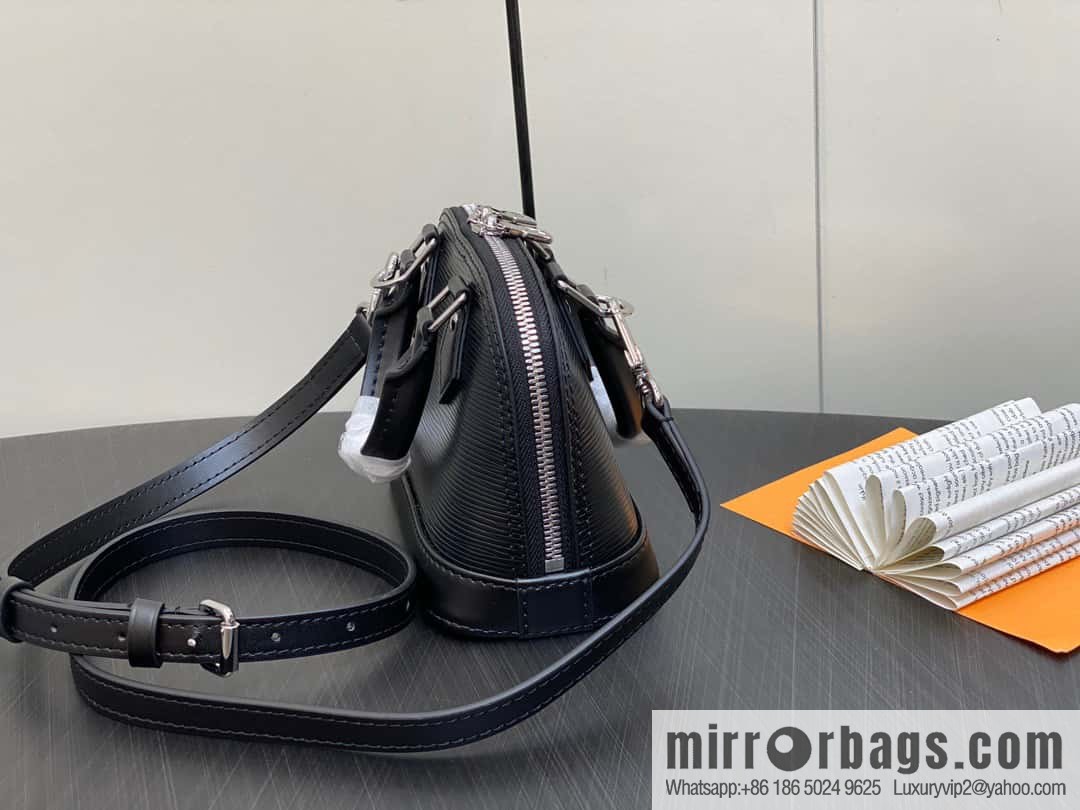 [Premium‑quality] M81945 black epi shell bag series NANO ALMA handbag M82411 Nano Alma handbag