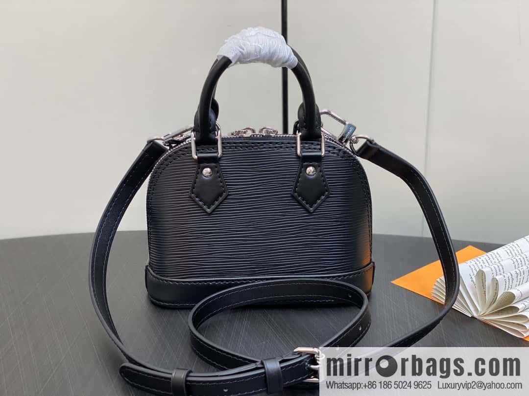 [Premium‑quality] M81945 black epi shell bag series NANO ALMA handbag M82411 Nano Alma handbag