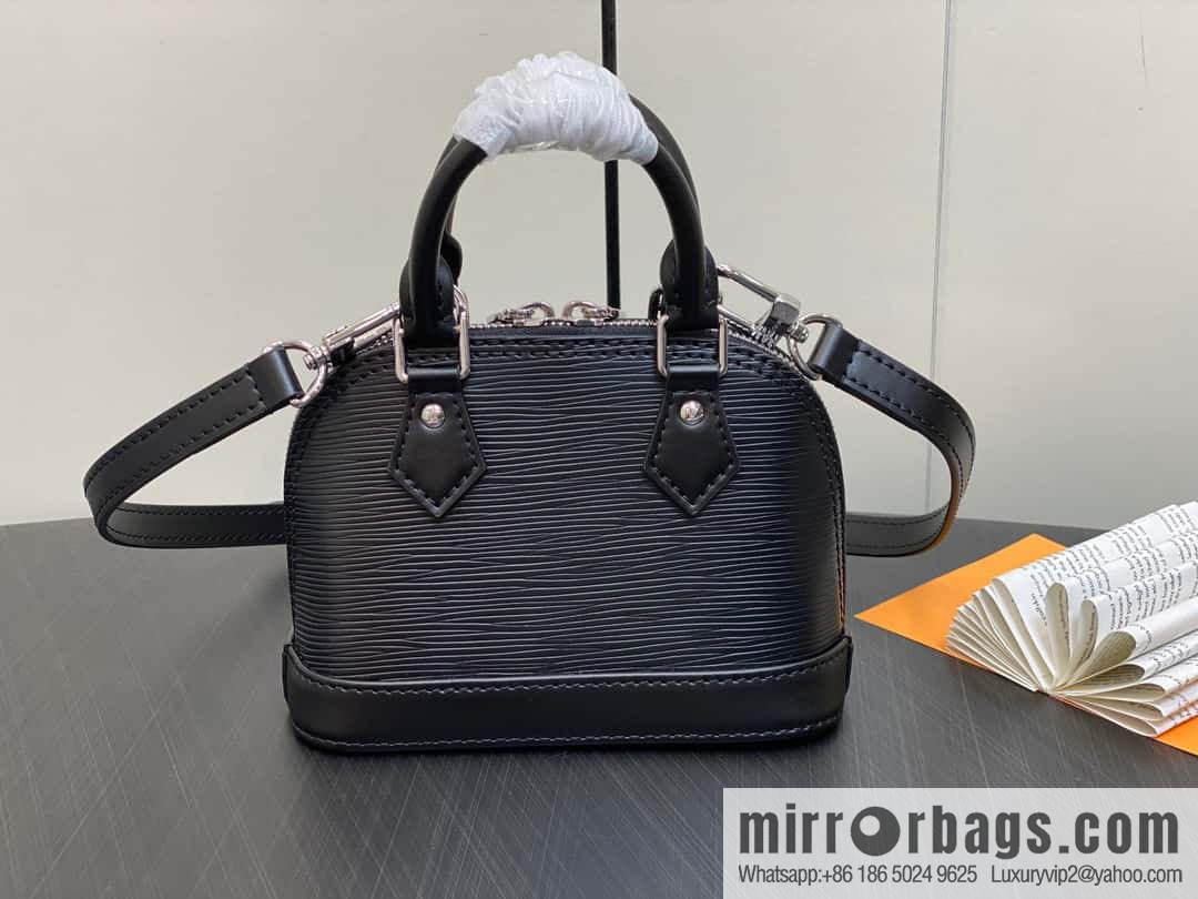 [Premium‑quality] M81945 black epi shell bag series NANO ALMA handbag M82411 Nano Alma handbag