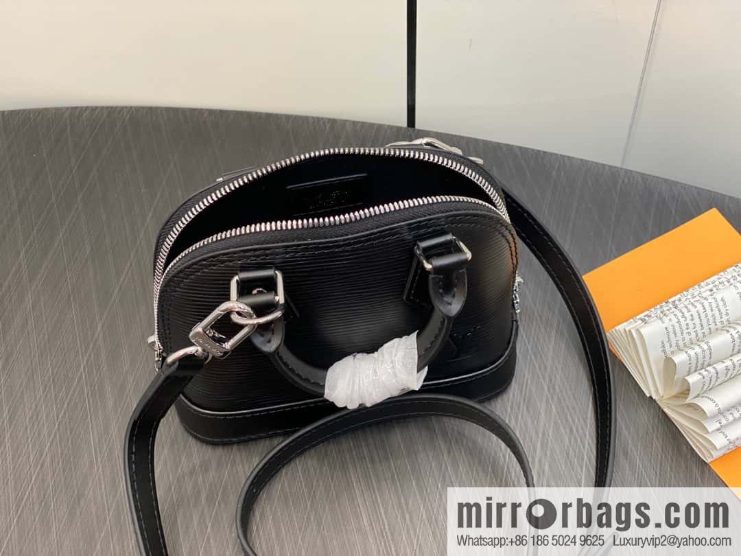 [Premium‑quality] M81945 black epi shell bag series NANO ALMA handbag M82411 Nano Alma handbag