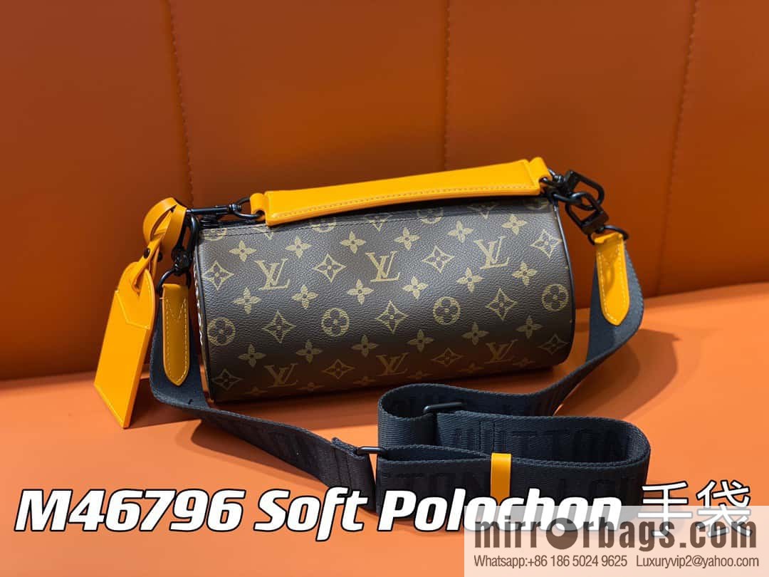 [Boutique‑grade] M46796 monogram cylinder bag men's bag series, this Soft Polochon small handbag