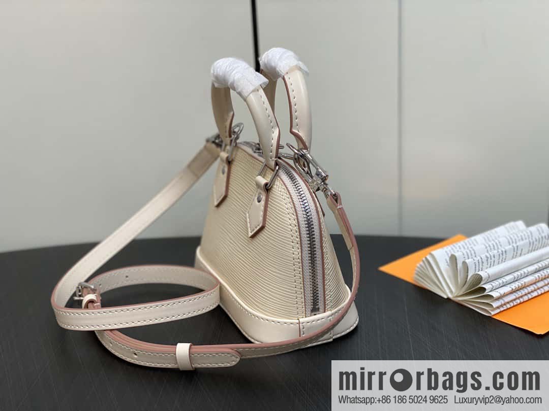 [Boutique‑grade] M81945 beige epi shell bag series NANO ALMA handbag M82411 Nano Alma handbag