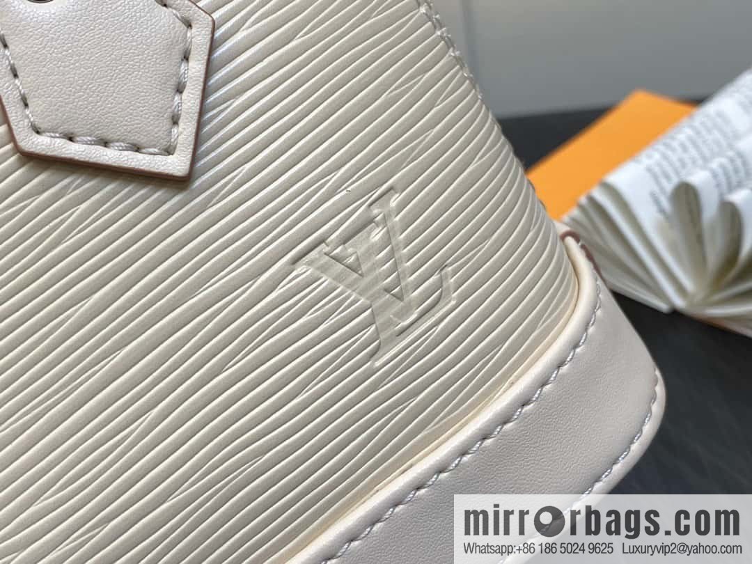 [Boutique‑grade] M81945 beige epi shell bag series NANO ALMA handbag M82411 Nano Alma handbag