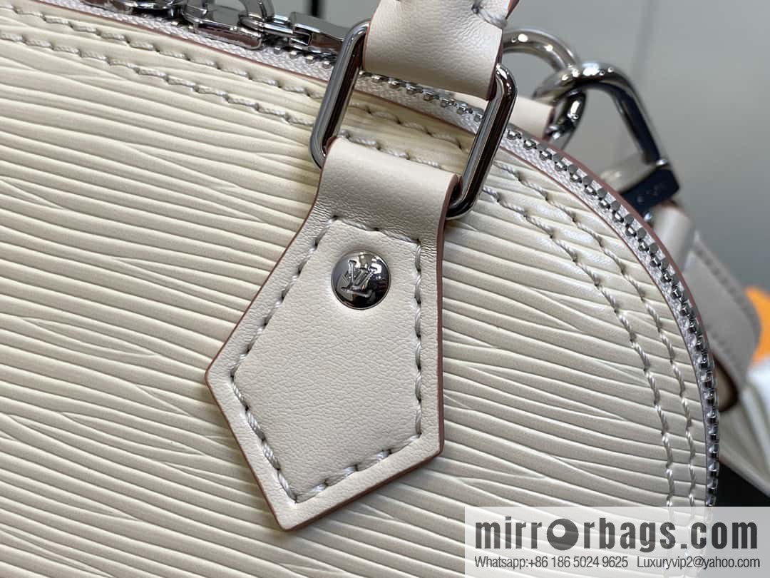 [Boutique‑grade] M81945 beige epi shell bag series NANO ALMA handbag M82411 Nano Alma handbag