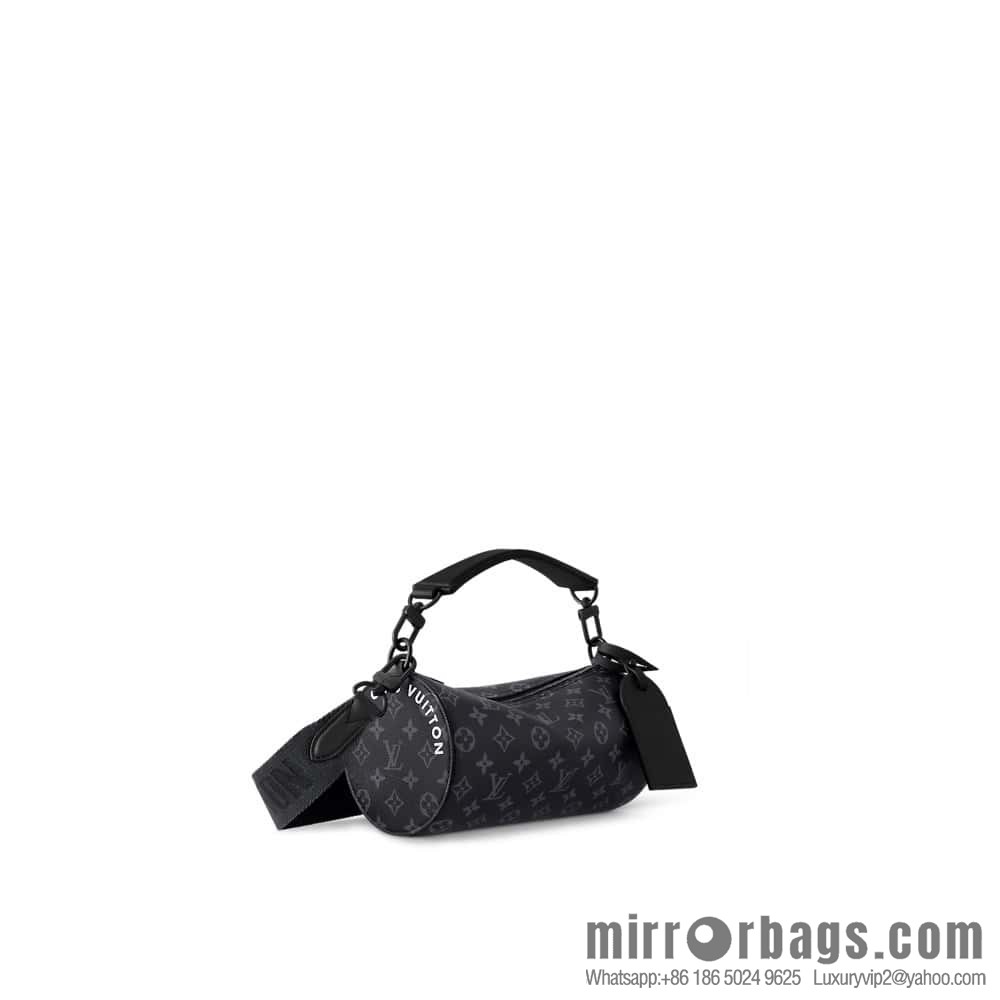 [Boutique‑grade] M46796 black flower, cylinder bag men's bag series, this Soft Polochon small handbag.