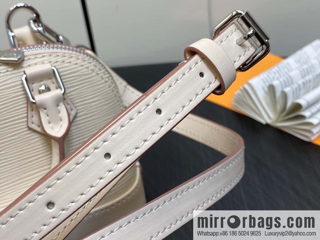[Boutique‑grade] M81945 beige epi shell bag series NANO ALMA handbag M82411 Nano Alma handbag