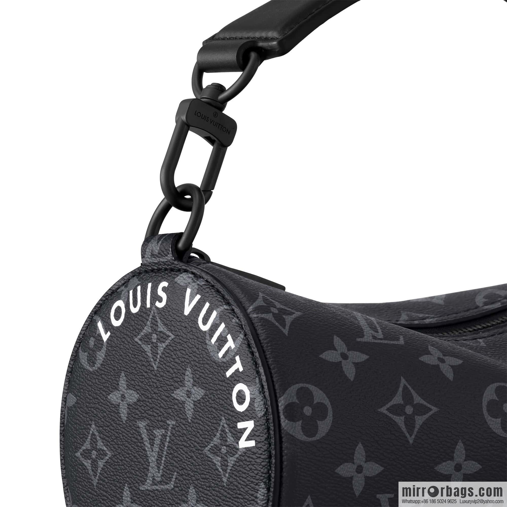 [Boutique‑grade] M46796 black flower, cylinder bag men's bag series, this Soft Polochon small handbag.