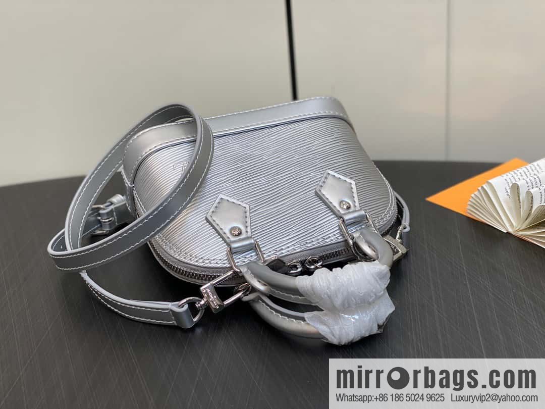 [Premium‑quality] M81945 silver epi shell bag series NANO ALMA handbag M82682 M82411 Nano Alma handbag