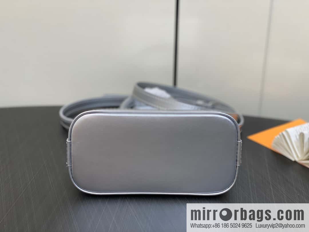 [Premium‑quality] M81945 silver epi shell bag series NANO ALMA handbag M82682 M82411 Nano Alma handbag