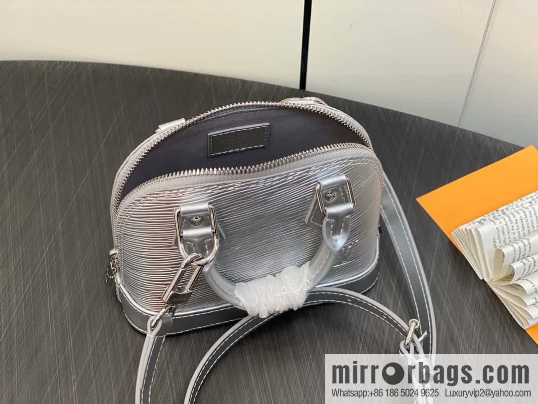 [Premium‑quality] M81945 silver epi shell bag series NANO ALMA handbag M82682 M82411 Nano Alma handbag