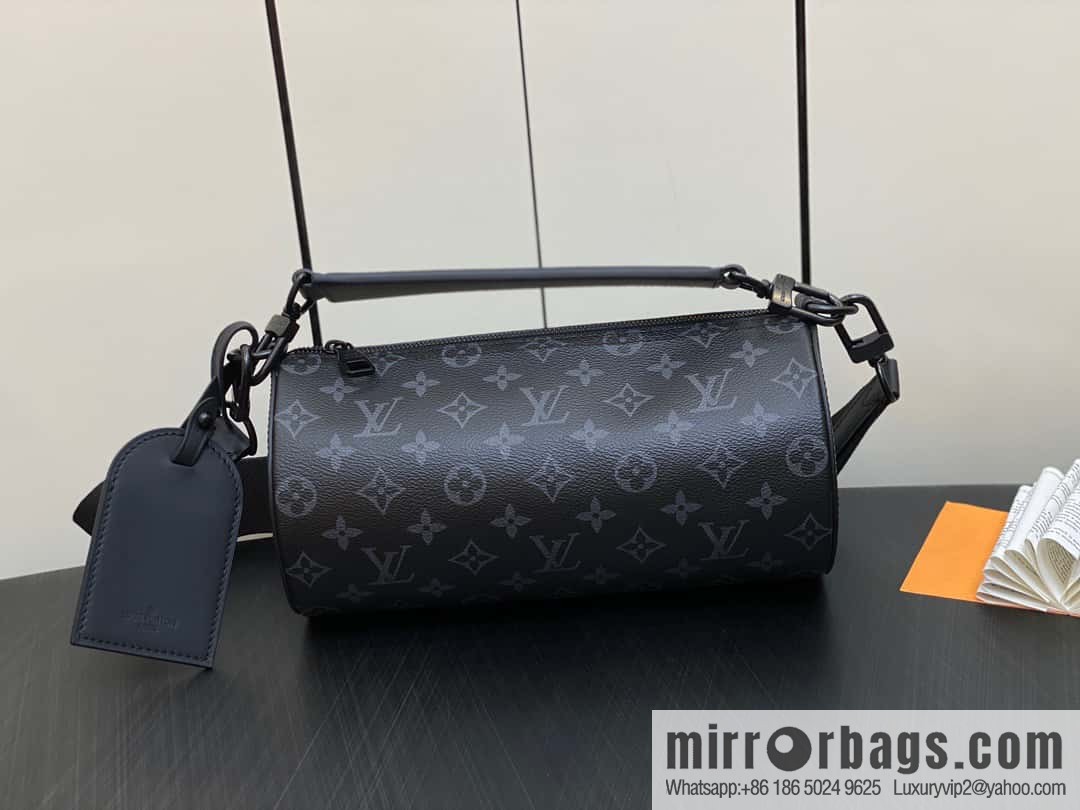 [Boutique‑grade] M46796 black flower, cylinder bag men's bag series, this Soft Polochon small handbag.